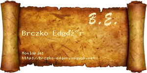 Brczko Edgár névjegykártya